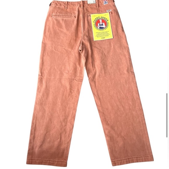 WRANGLER FREE PEOPLE PINK CHINO CASEY JONES UTILITY PANTS BOHO Y2K ANTHROPOLOGIE - Picture 9 of 14